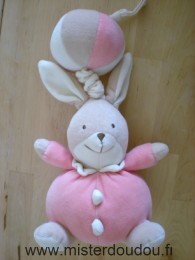 Baby sun Lapin Rose écru beige - Très bon état