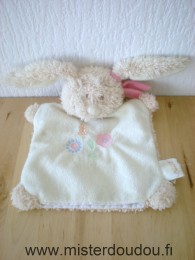 Bengy Lapin Beife avec fleurs brodées et noeud rose à l oreille - Bon état