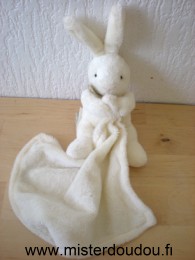 Doudou et compagnie Lapin Ecru mouchoir ecru - Très bon état