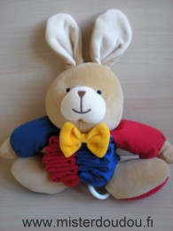 Ikéa Lapin Rouge bleu noeud orange - Très bon état