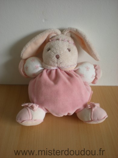 Kaloo Lapin Lilirose rose blanc motifs fleurs - Bon état