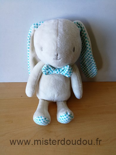 Klorane Lapin Blanc carreaux bleu - Très bon état