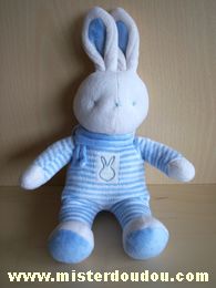 Klorane Lapin Rayé bleu blanc écharpe bleue - Très bon état