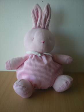 Klorane Lapin Rayé rose blanc - Très bon état