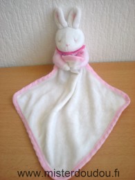 Klorane Lapin Rose blanc col rose mouchoir blanc - Très bon état