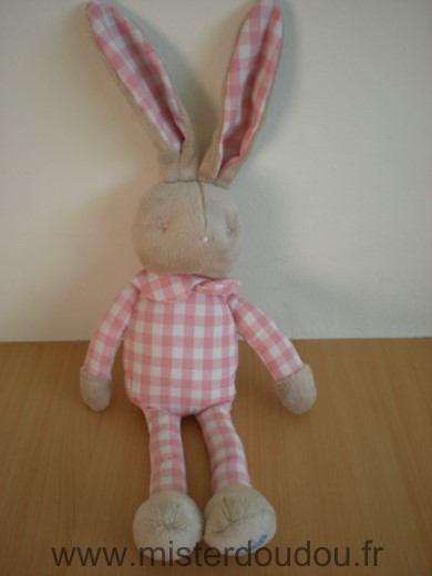 Klorane Lapin Rose carreaux blanc - Très bon état