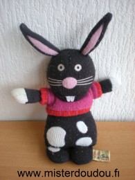 Lapin En tricot marron foncé pull rose rouge Latitude