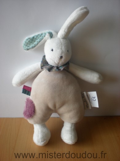 Moulin roty Lapin Beige blanc rond mauve luc et lea - Très bon état