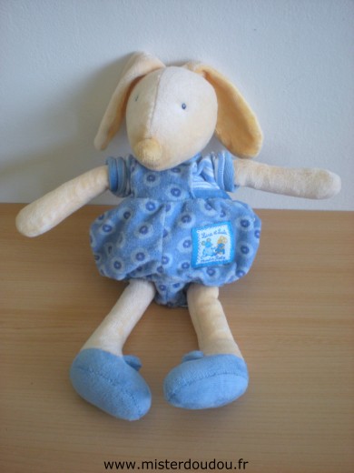 Moulin roty Lapin Bleu jaune lise et lulu - Très bon état