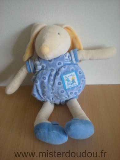 Moulin roty Lapin Bleu jaune lise et lulu - Très bon état