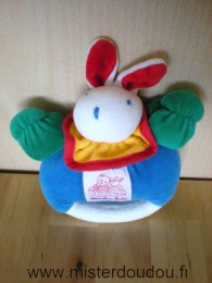 Moulin roty Lapin Bleu rouge vert jaune blanc - Très bon état