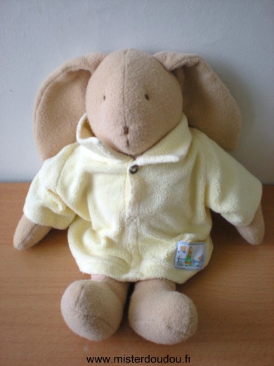 Moulin roty Lapin Lapin mrsa beige chemise jaune - Très bon état