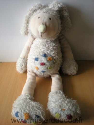 Moulin roty Lapin Tap tap beige les zazous - Très bon état
