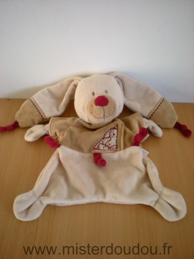 Nicotoy Lapin Beige marron bordeau - Très bon état