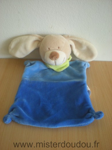 Nicotoy Lapin Bleu marine foulard vert - Très bon état
