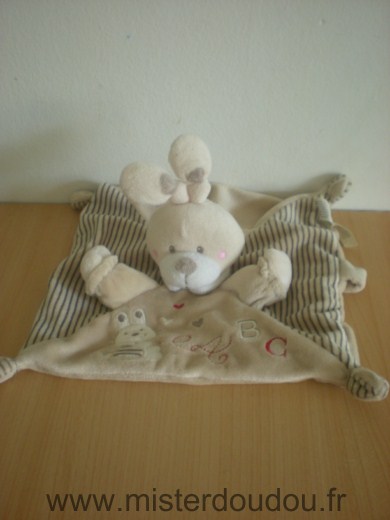 Nicotoy Lapin Lapin kiabi beige brode lapin a b c - Très bon état