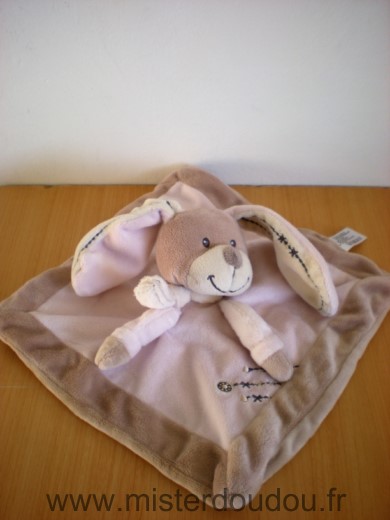 Nicotoy Lapin Simba toys rose beige ecru - Très bon état