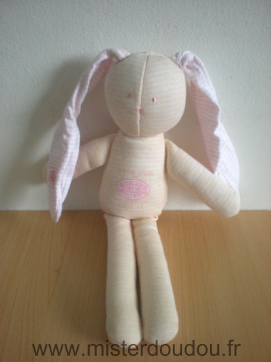 Petit bateau Lapin Rayé rose blanc - Très bon état