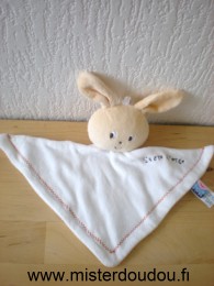 Sucre d orge Lapin Blanc tête beige brodé sucre d'orge - Très bon état
