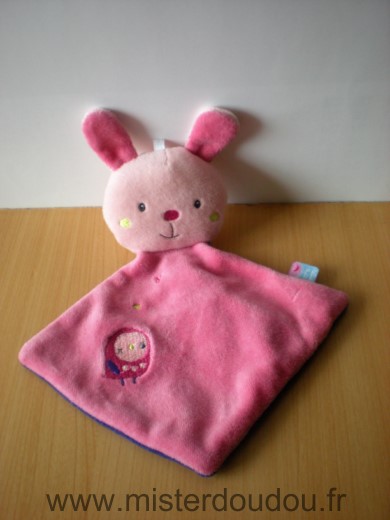 Sucre d orge Lapin Rose violet oiseau brodé - Très bon état