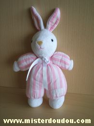 Tartine et chocolat Lapin Rayé rose blanc - Très bon état
