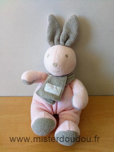 Tartine et chocolat Lapin Tricot rose gris - Très bon état