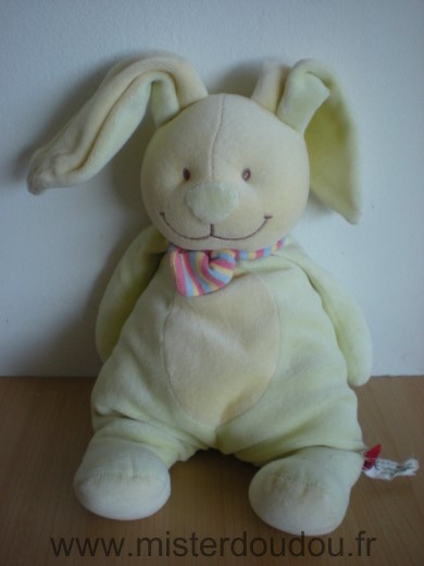 Tex Lapin Vert jaune exharpe rayee - Très bon état