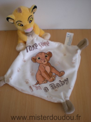 Nicotoy Lion Roi lion kiabi mouchoir blanc take car i m a baby - Très bon état