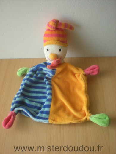 Babyclub Lutin Orange bleu rayé, rose vert - Très bon état