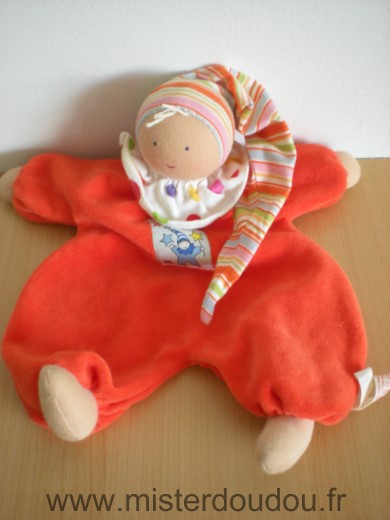 Kathe kruse Lutin Rouge bonnet raye - Très bon état