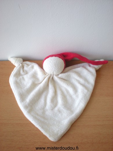 Keptin Lutin Tissus eponge blanc bonnet rouge - Très bon état