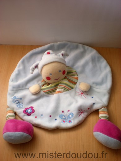 Lutin Plat Bleu papillon fleur kmb Kimbaloo