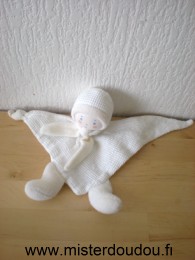 Lutin Plat Blanc en tissus Nounours