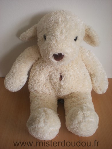 Ajena Mouton Ecru nez velour marron nombril beige - Très bon état