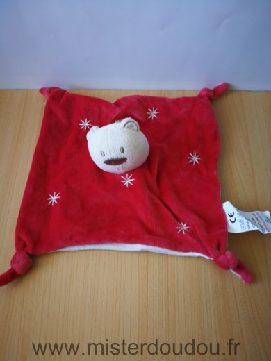 Ours Rouge blanc etoiles blanches Absorba
