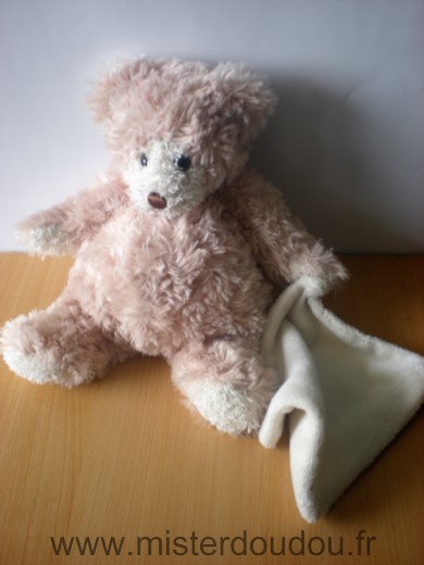 Baby nat Ours Beige blanc mouchoir ecru - Très bon état
