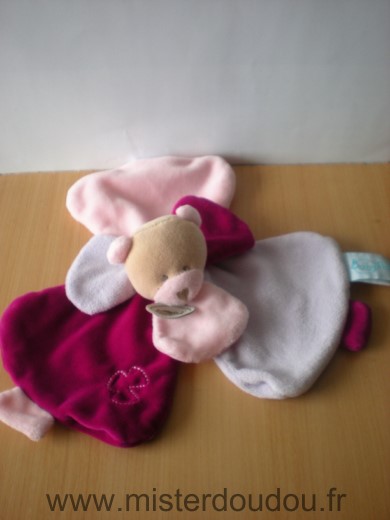 Baby nat Ours Mauve rose fushia - Bon état