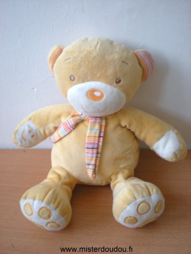 Ours Jaune echarpe multicolore Baby sun