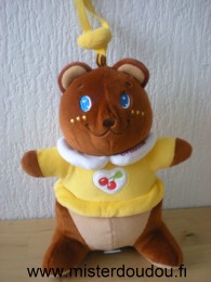 Chicco Ours Ours ou ecureuil marron tshirt jaune cerises - Très bon état
