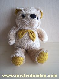 Cobico Ours Beige noeud jaune - Très bon état