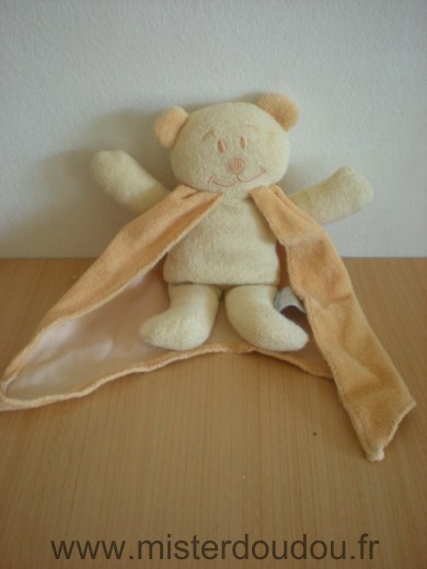 Comptine Ours Beige cape orange - Très bon état