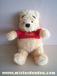 Disney Ours Jaune tshirt rouge pooh - Très bon état