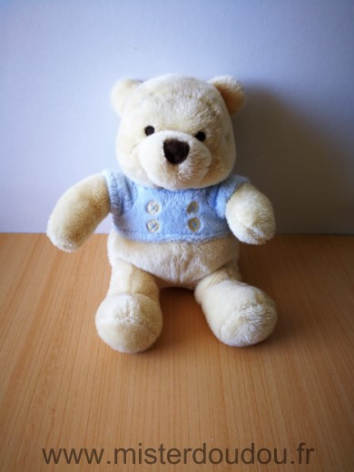 Disney Ours Winnie pull bleu 4 boutons - Très bon état