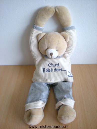 Doudou et compagnie Ours Beige gris - Très bon état