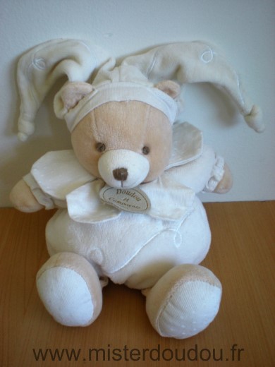 Doudou et compagnie Ours Blanc ecru beige - Très bon état
