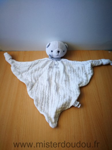 Du pareil au même Ours Lange blanc doudou d amour - Très bon état