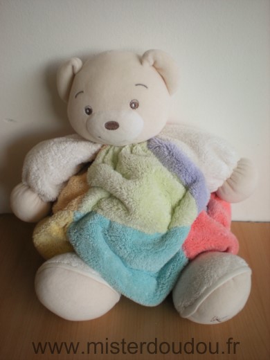 Kaloo Ours Blanc plume multicolore - Très bon état