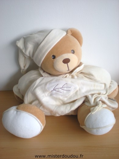 Ours Boule Range pyjama beige avec feuille Kaloo