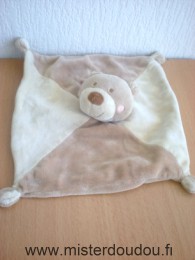 Ours Plat Beige marron dessus marron uni dessous Kiabi baby