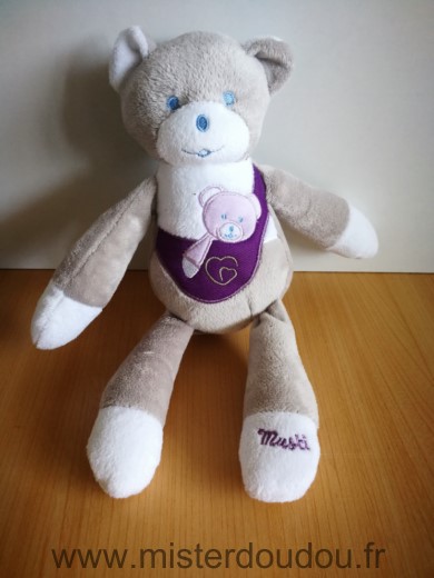 Mustela Ours Gris blanc mauve - Très bon état